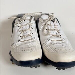 Under Armour Gore Tex Spiked Golf Shoes White Navy Mens Size 11
